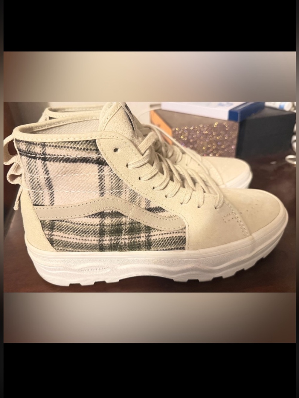 Vans Cream High-Top Sneakers